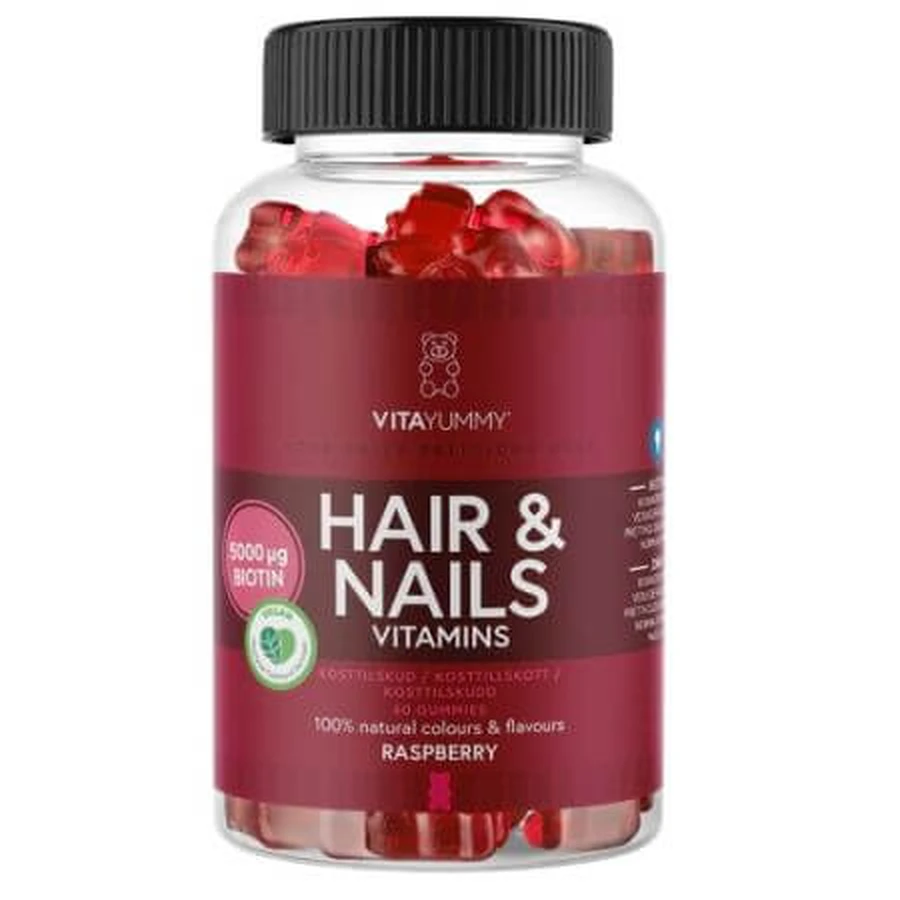 Multivitamins for nails and hair, 60 vegan jellies, Vitayummy