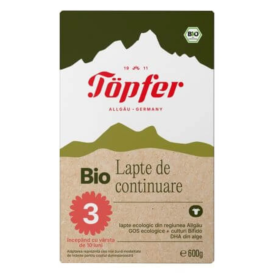 Milk powder + 10 months Bio 3, 600 g, Topfer