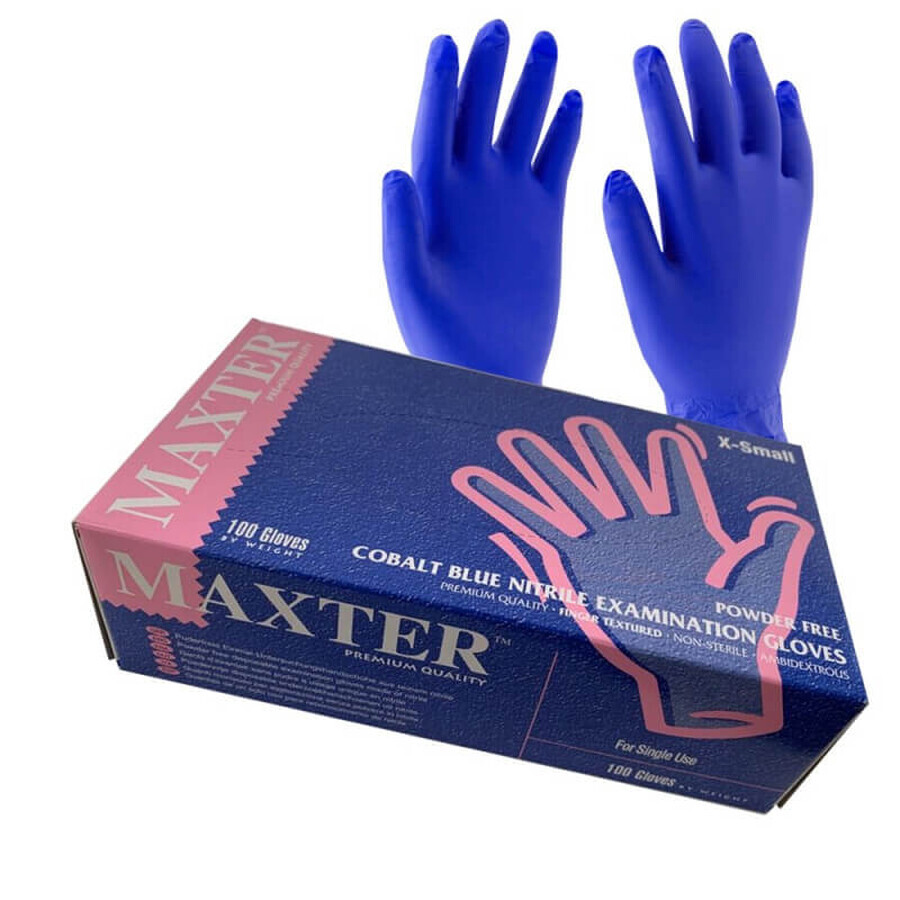 Comprar Guantes de nitrilo azules Maxter L x 100 unid./corte Guantes de nitrilo azules Maxter L x 100 unid./corte