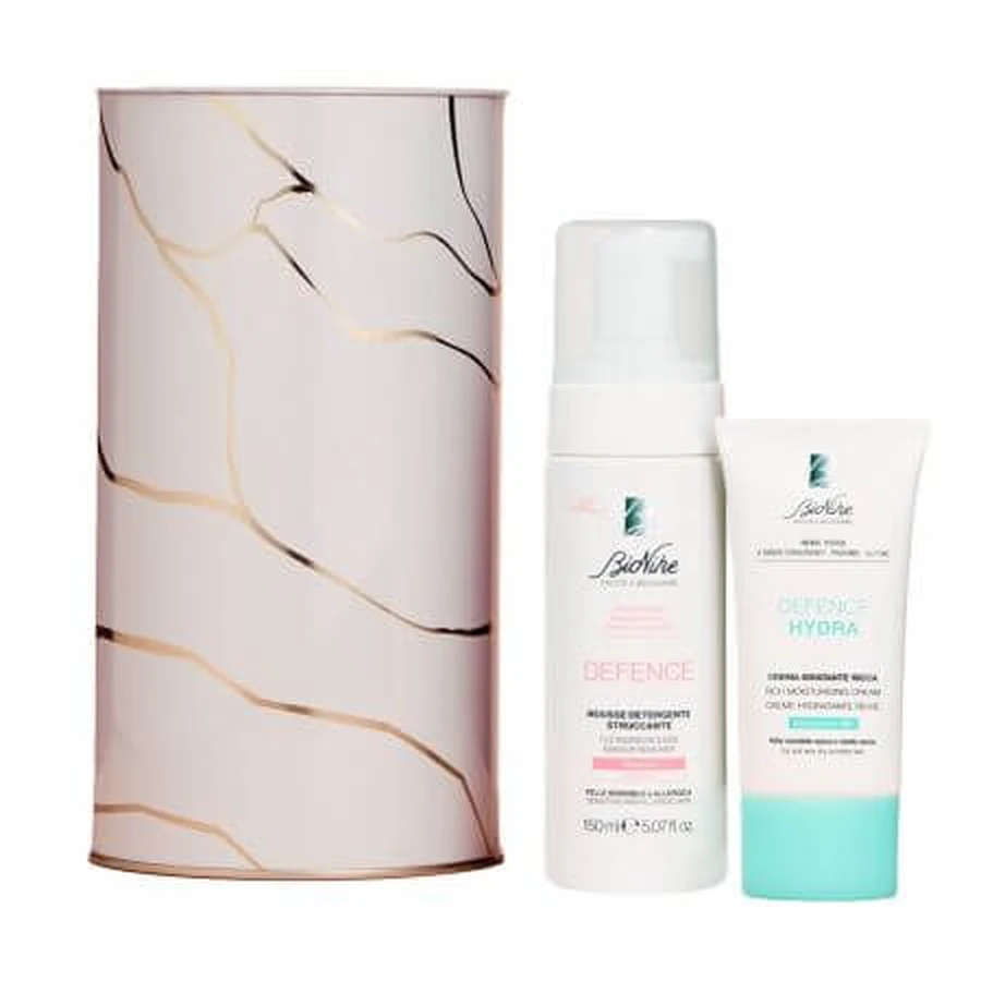 Pack Defence Cleansing Mousse nettoyante, 150 ml + Defence Hydra Oily Moisturizing Cream, 50 ml, BioNike