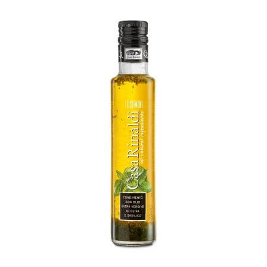 Extra virgin olive oil flavored with basil, 250 ml, Casa Rinaldi