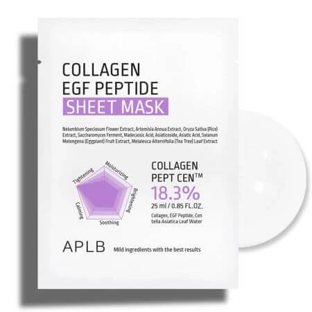 Collagen EGF Peptide Collagen Peptide Wipes Mask, 25 ml, Aplb