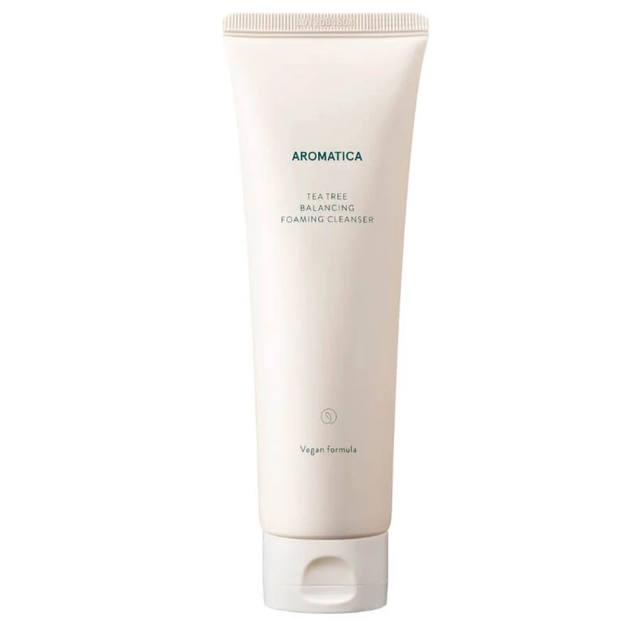 Balancerende schuimende reinigingsgel voor gezicht met tea tree, 180 g, Aromatica