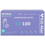Lila Nitril-Einmalhandschuhe, Größe XS, 100 Stück, Kid-Man