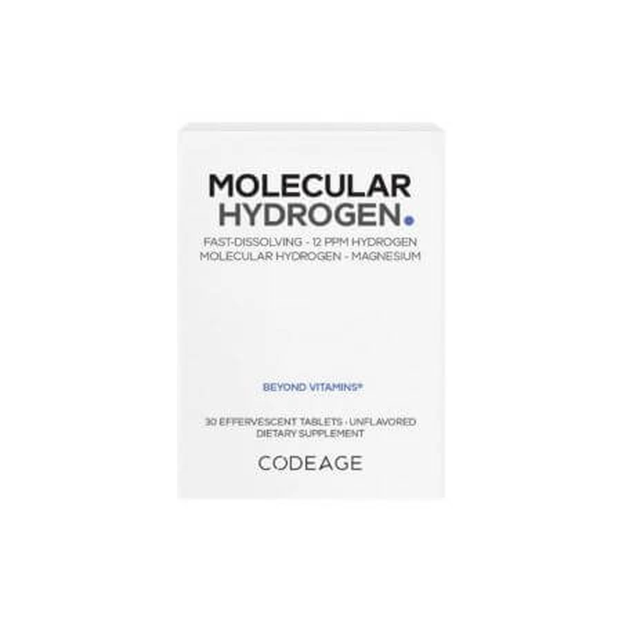 Zellbefeuchtung und Vitalitätsformel Molekularer Wasserstoff CodeAge, 30 Brausetabletten, GNC