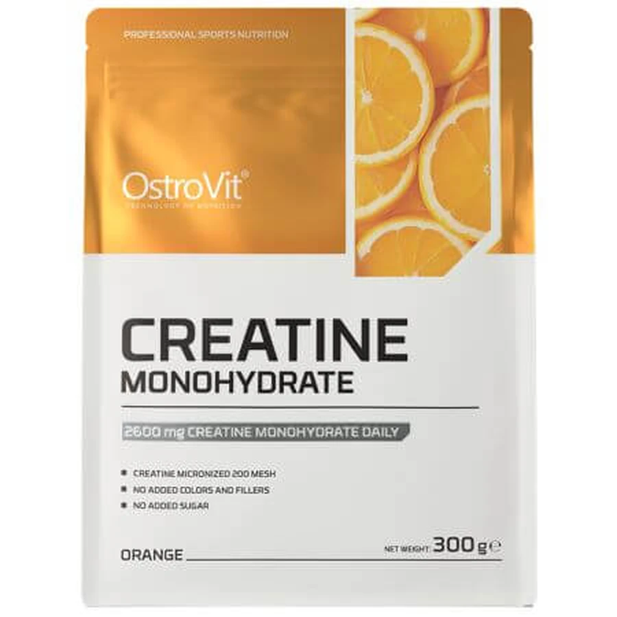 Créatine monohydrate au goût d'orange, 300 g, OstroVit