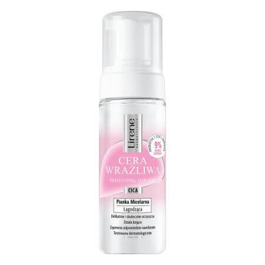 Lirene Espuma Limpiadora Micelar Piel Sensible, 150 ml, Lirene