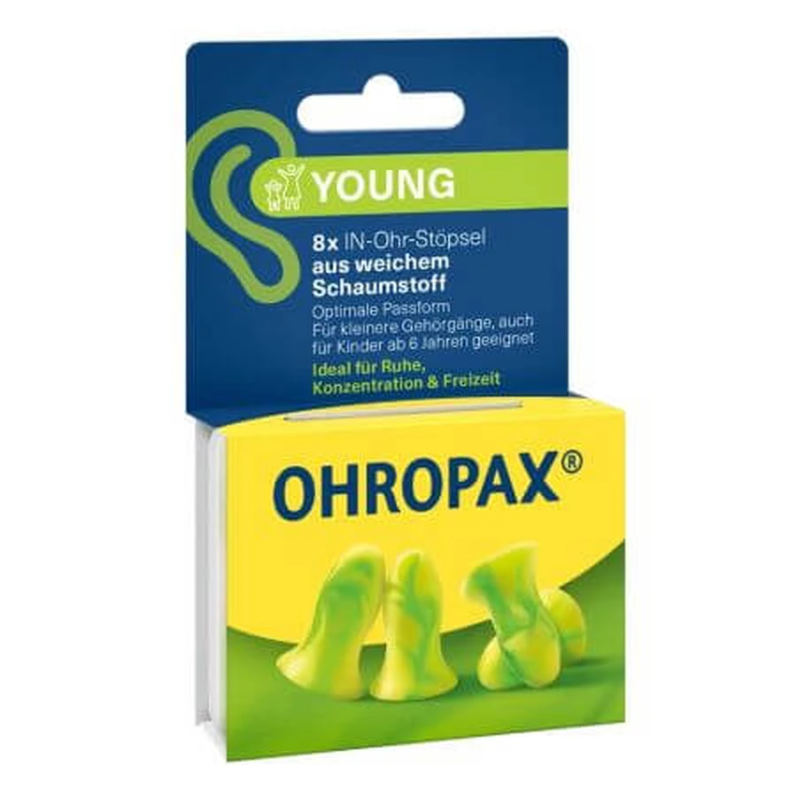 Jonge dunne oordopjes, 10 stuks, Ohropax
