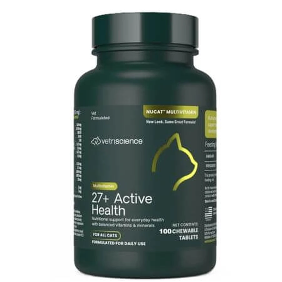 Multivitamin für Katzen 27+ Active Health Nu-Cat, 100 Tabletten, Vetri Science