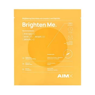 Brighten Me Masque tissulaire à la vitamine C, au glutathion et à la niacinamide Brighten Me, 25 ml, AIMX