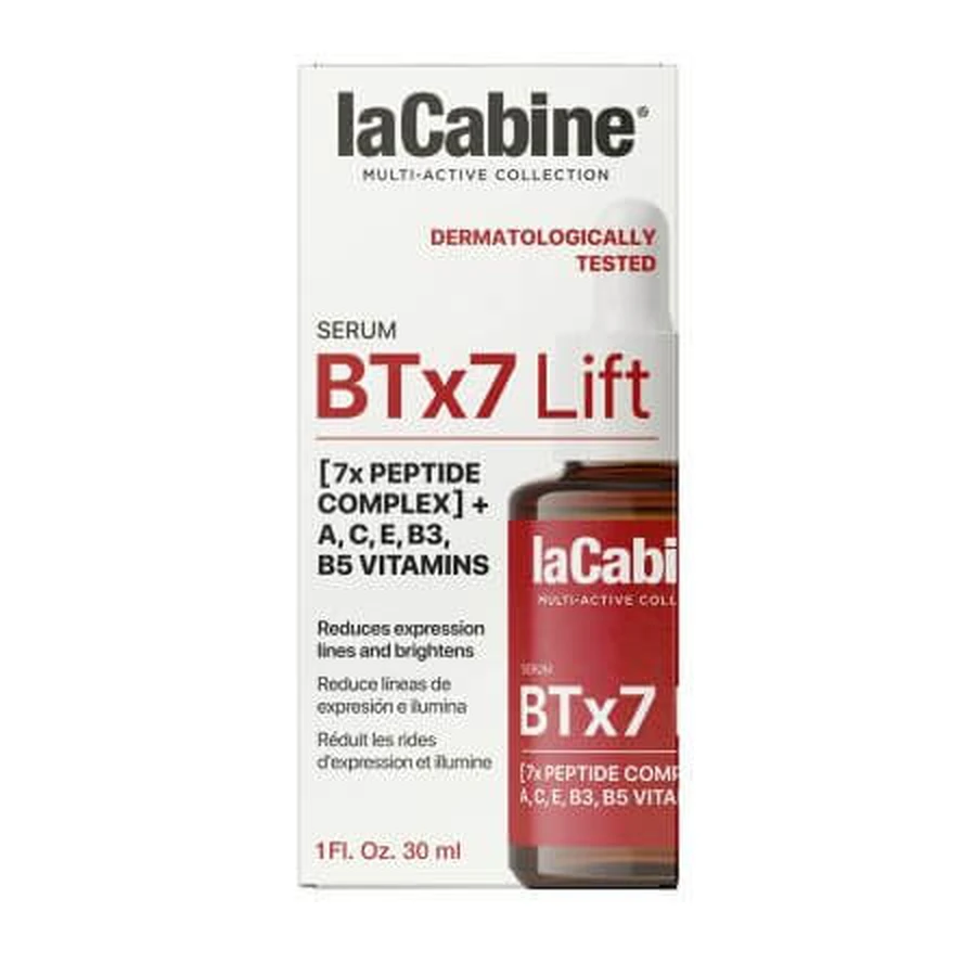 Faltenreduzierendes Gesichtsserum mit Lifting-Effekt BTx7 Lift Multi-active, 30 ml, La Cabine