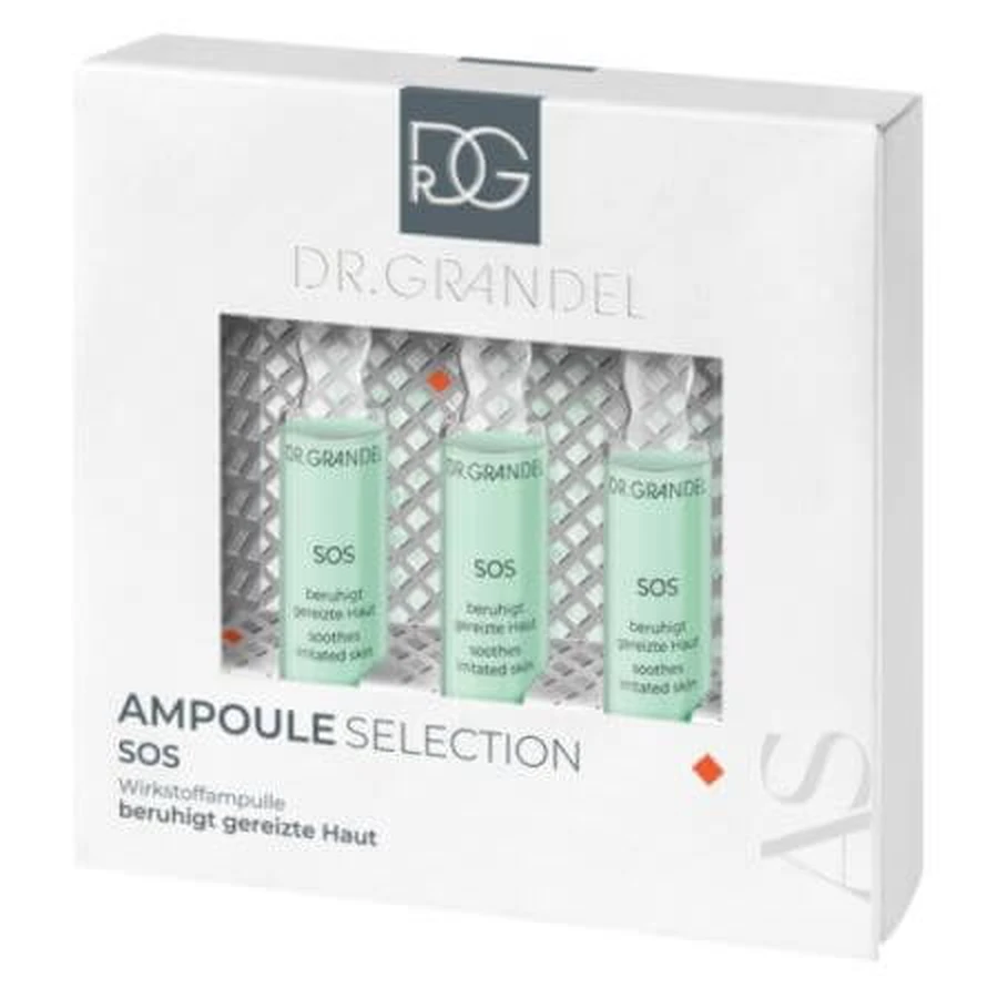 Set SOS Ampollas calmantes para piel sensible, 3 x 3 ml, Dr. Grandel