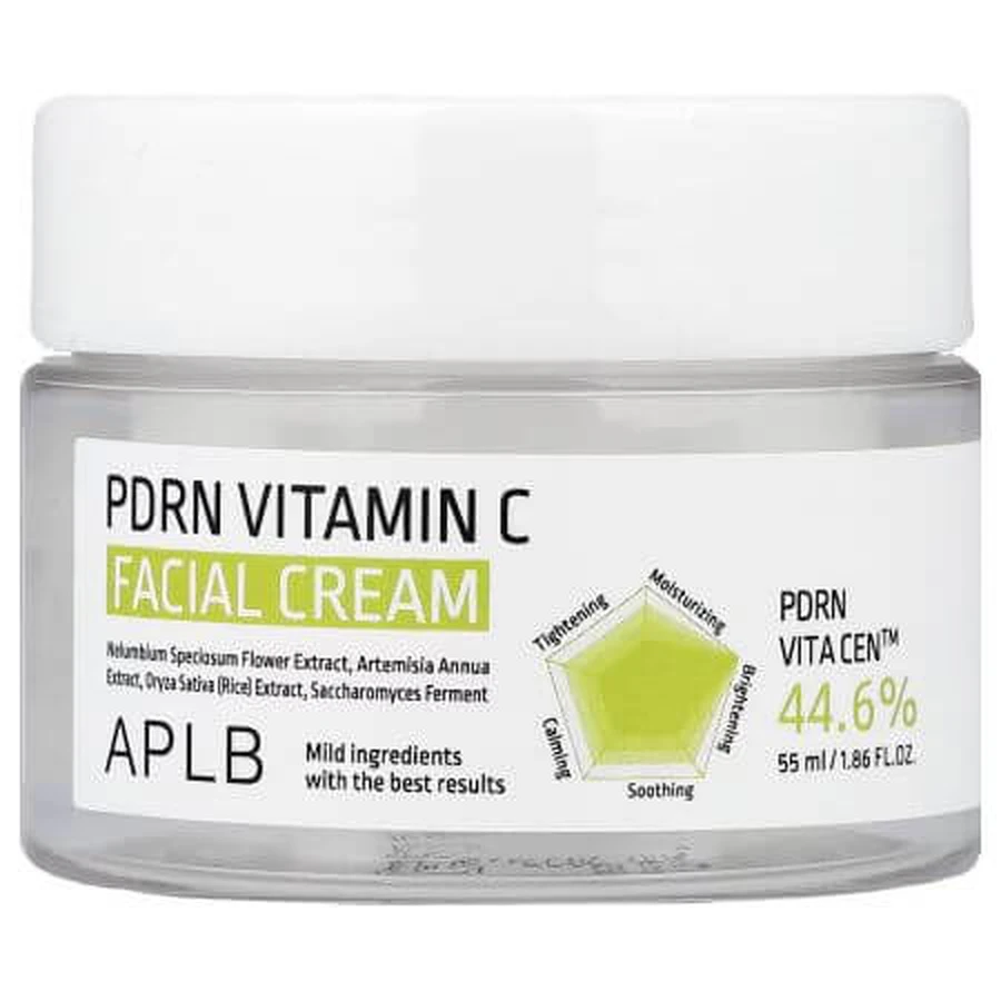 Crème régénérante pour l'éclat et la fermeté avec PDRN et vitamine C, 55 ml, Aplb, Aplb