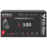 Ungepuderte Nitril-Einmalhandschuhe, schwarz, Größe L, 100 Stück, Kid-Man