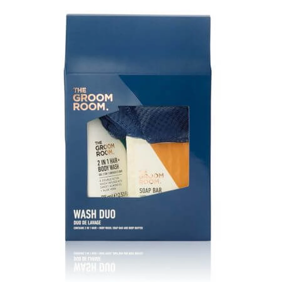 Body Care Set Wash Duo, 75 ml + 150 g, The Groom Room