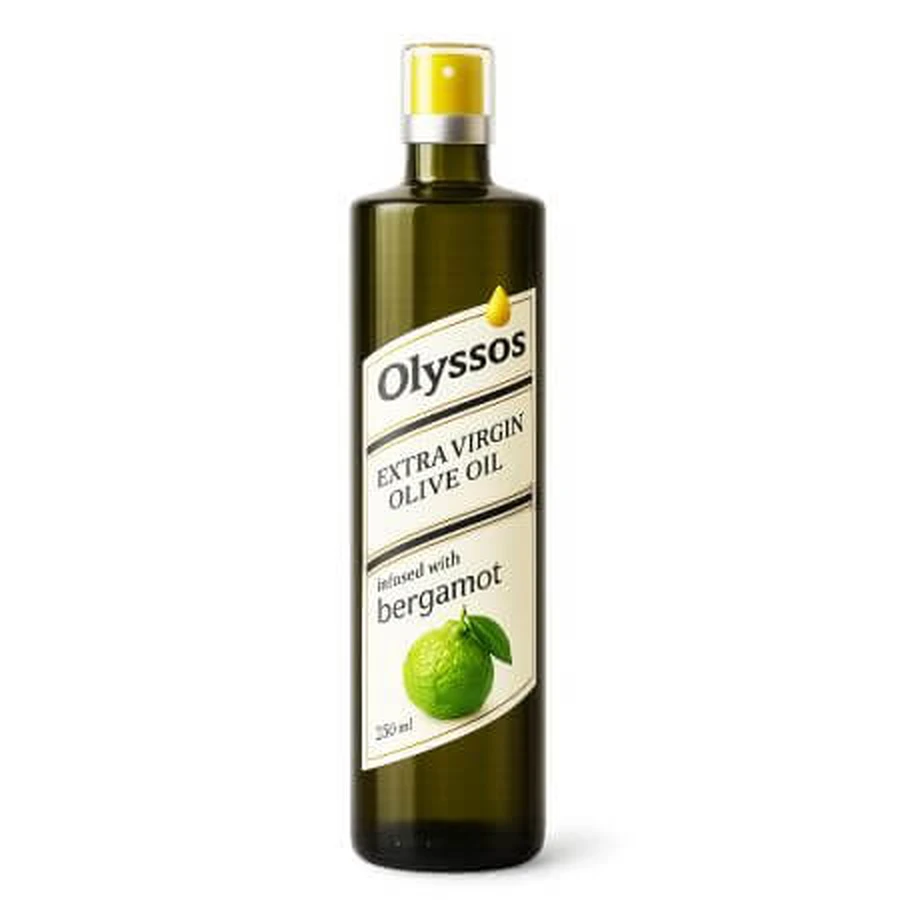 Natives Bio-Olivenöl extra, aromatisiert mit Bergamotte, 200 ml, Olyssos