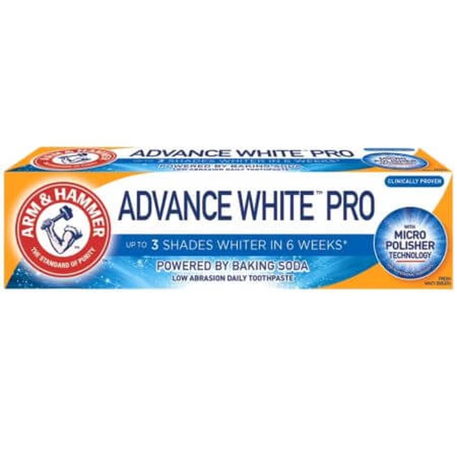 Tandpasta met zuiveringszout Advance White Pro, 75 ml, Arm & Hammer