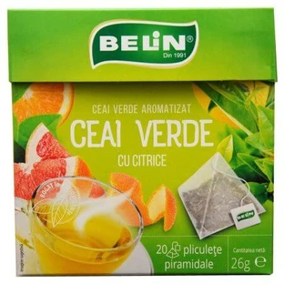 Té verde con cítricos, 20 bolsitas, Belin