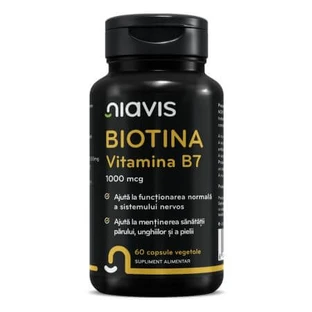 Biotin Vitamin B7, 1000 mcg, 60 Kapseln, Niavis