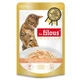 Comida húmeda para gatos con pollo y salmón en salsa, 80 g, Les Filous