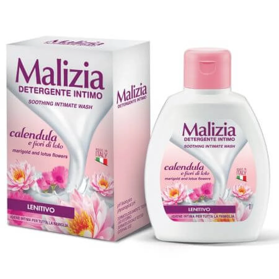 Intieme vloeibare zeep met goudsbloem en lotus, 200 ml, Malizia