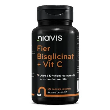 Iron Bisglycinate + Vitamin C, 60 capsules, Niavis