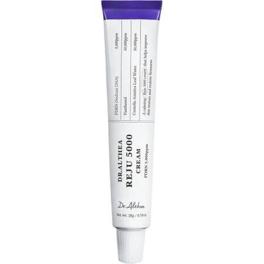 Crema viso lenitiva e riparatrice con PDRN 5.000 ppm biome, 5% pantenolo e acqua di centella asiatica PDRN Reju 5000 Cream, 20 ml, Dr. Althea