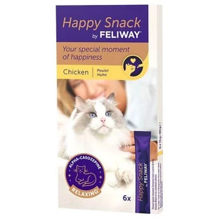 Snacks au poulet pour chats Feliway Happy, 6x15 g, Ceva Sante
