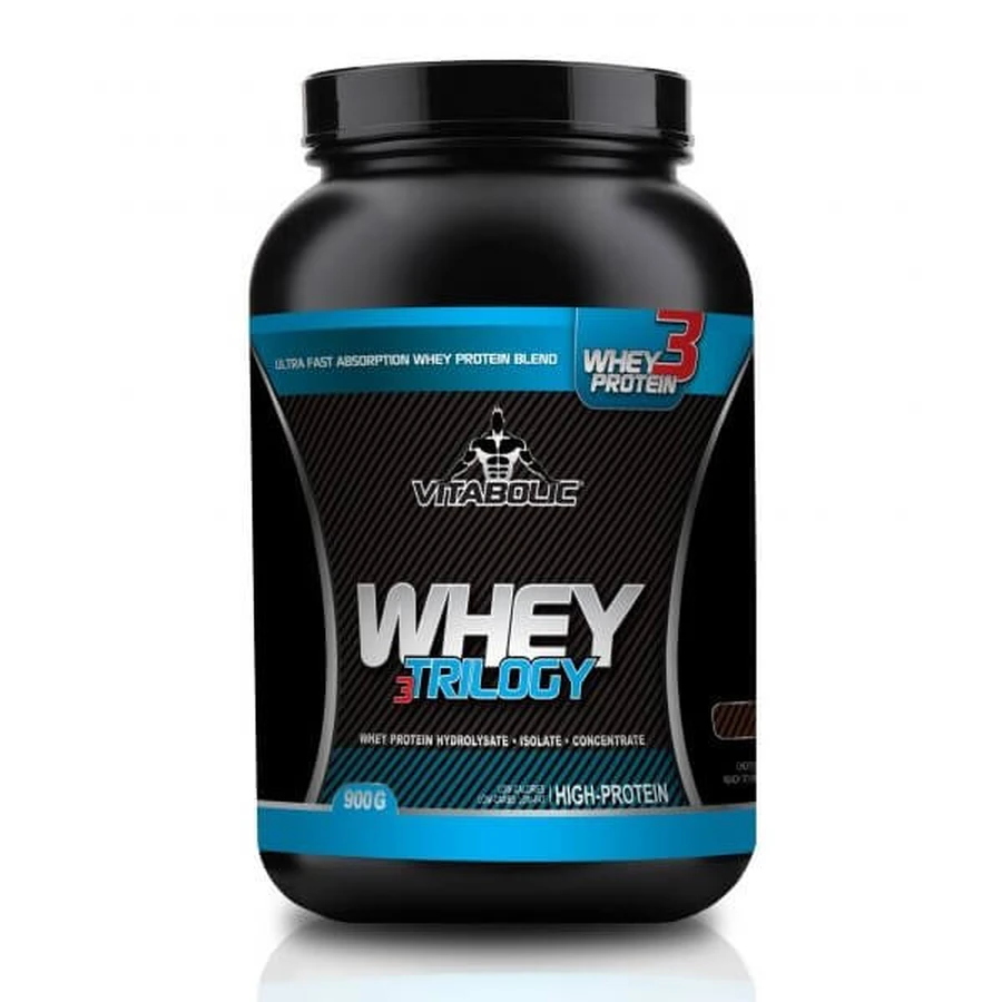 Whey Trilogy Standard Suero de leche en polvo con sabor a limón y yogur, 900 g, Vitabolic