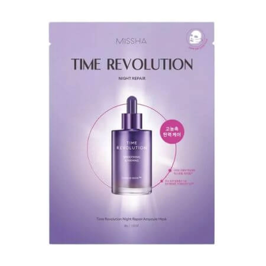 Time Revolution Sérum de nuit réparateur Sérum Réparateur Masque serviette Time Revolution, 30 g, Missha