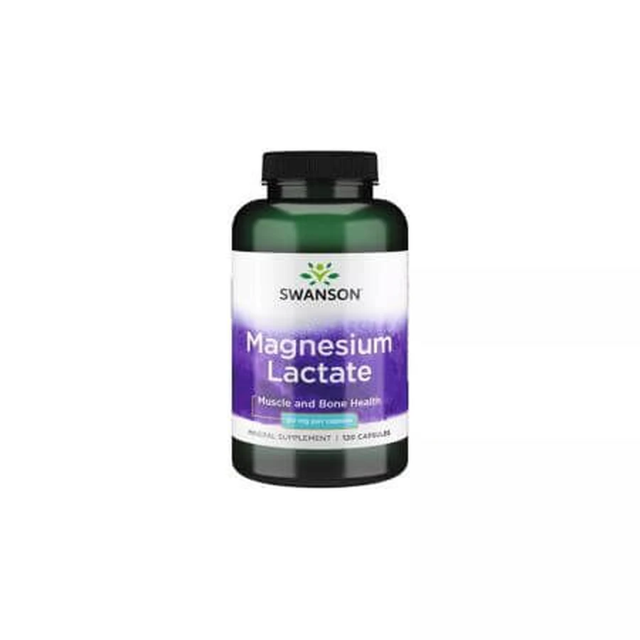 Lactato de magnesio, 84 mg, 120 cápsulas, Swanson