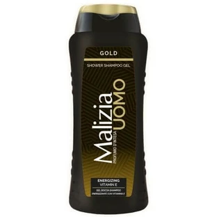 Energizing Gold douchegel en shampoo voor mannen, 250 ml, Malizia