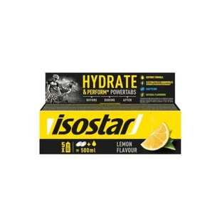 Effervescent isotonic lemon-flavored effervescent tablets H&P, 120 g, Isostar