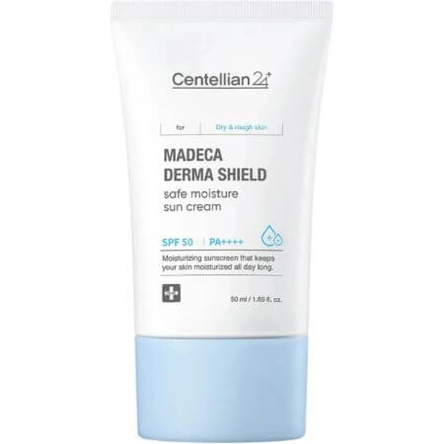 Crema hidratante de protección solar SPF50 PA++++, Madeca Derma Shield, 50 ml, Centellian 24