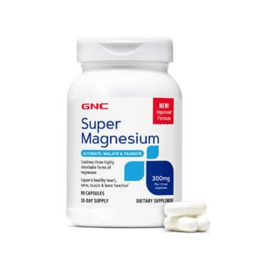 Super Magnesium, 300 mg, 90 capsules, GNC