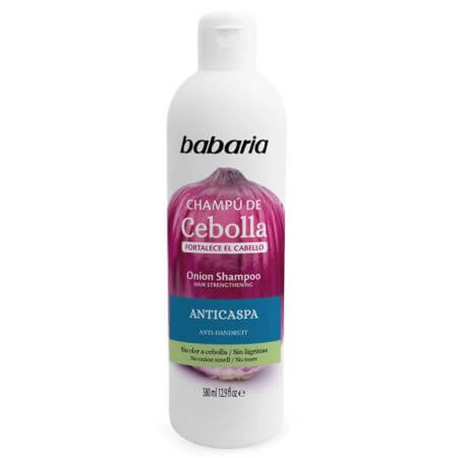 Anti-dandruff shampoo with onion extract for strengthening hair, 380 ml, Babaria