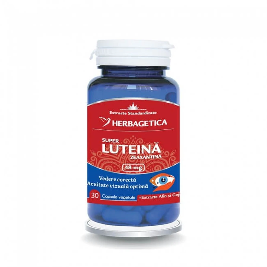 Super Lutein Zeaxanthin, 48mg, 30 vegetarian capsules, Herbagetica