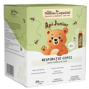 Apijunior Respiratie, 20 flesjes, Albina Carpatina