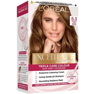 Haarfarbe mit Hyaluronsäure Excellence Color Creme 6.30 Dunkles Goldblond, 192 ml, Loreal