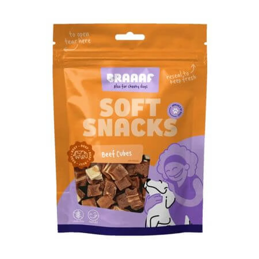 Dog Treats Steak Vita Cubes, 85 g, Braaaf