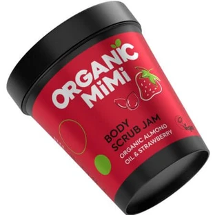 Exfoliante corporal con mermelada de almendras y fresas, 250 g, Organic Mimi
