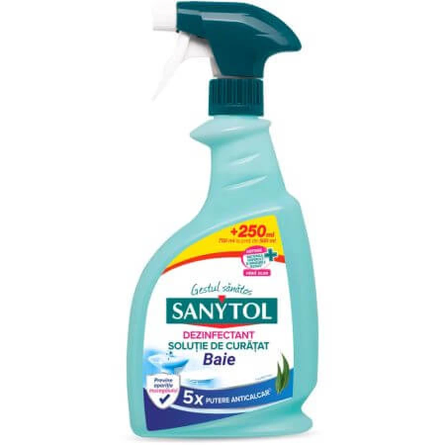 Sanytol ontsmettingsmiddel, antikalk voor badkamer, 750 ml
