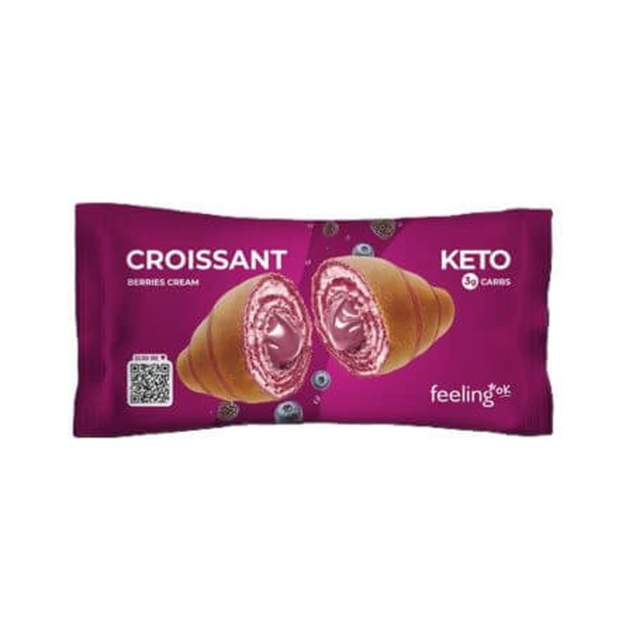 Protein croissant with berries, 50 g, FeelingOK