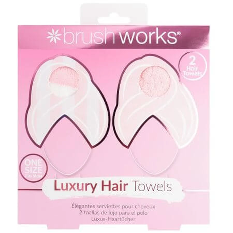 Luxury Hair Towels, 2 pieces, Brushworks