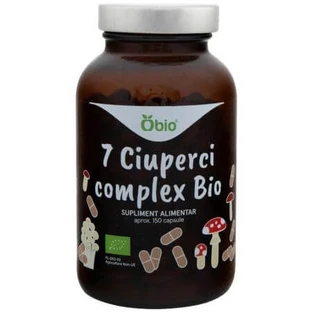 Complexe de 7 champignons biologiques, 150 gélules, Obio
