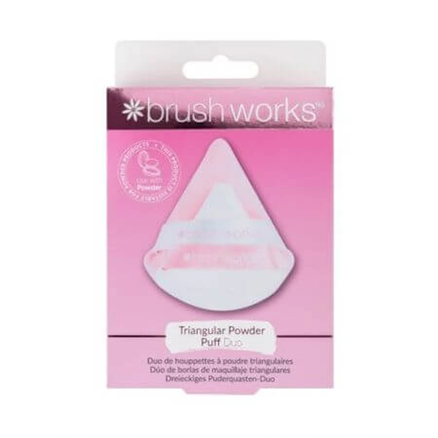 Dreieckige Schwämme für Puderauftrag, 2 Stück, Brushworks