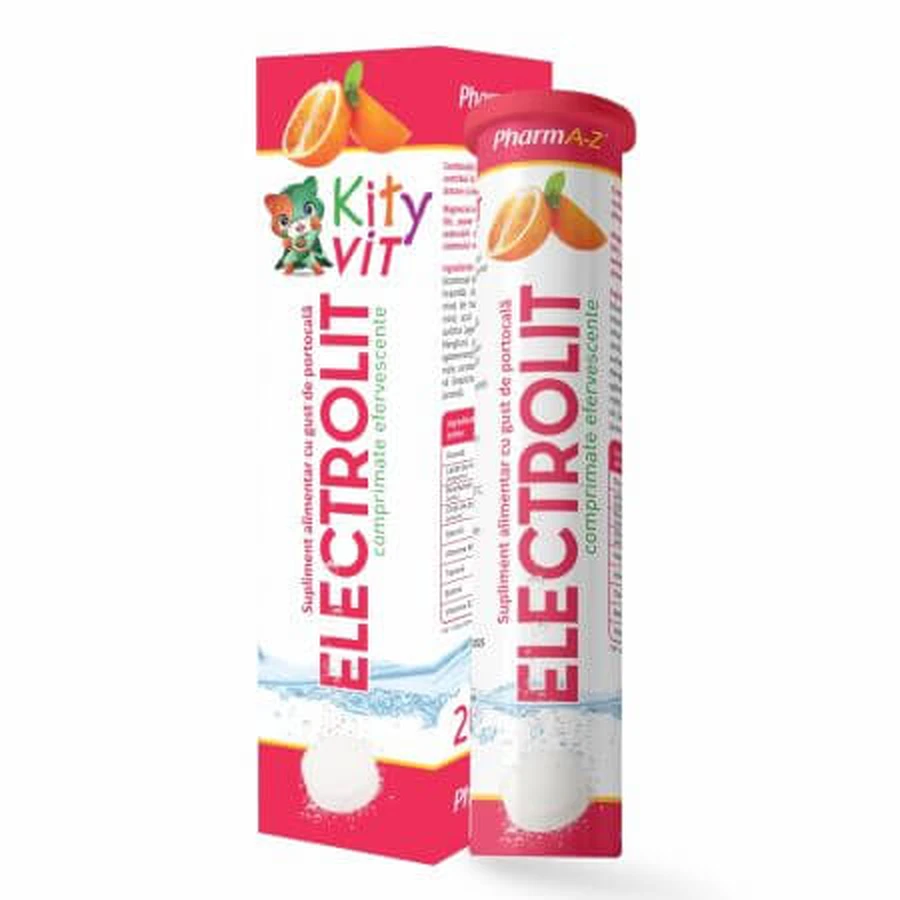 Kityvit Electrolit rehydration salts, 20 effervescent tablets, Pharma-Z
