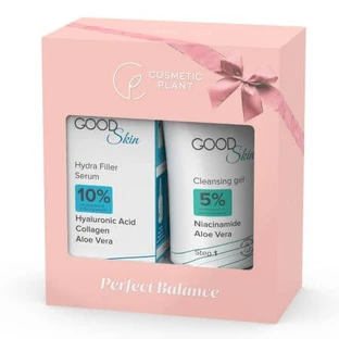 Hydra Filler Hydraterend Serum 30 ml + Reinigingsgel 150 ml Goede Huid, Cosmetische Plant