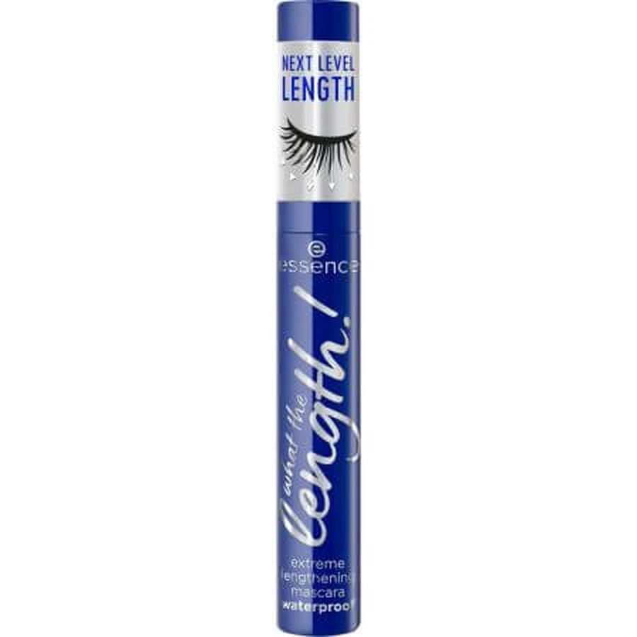 Mascara Waterproof 02 Black, What The Length ! Allongement extrême, 10 ml, Essence