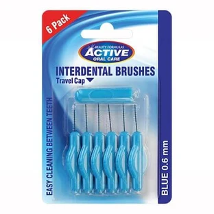 Brosses interdentaires 0.6mm, Active Oral Care, 6 pièces, Beauty Formulas